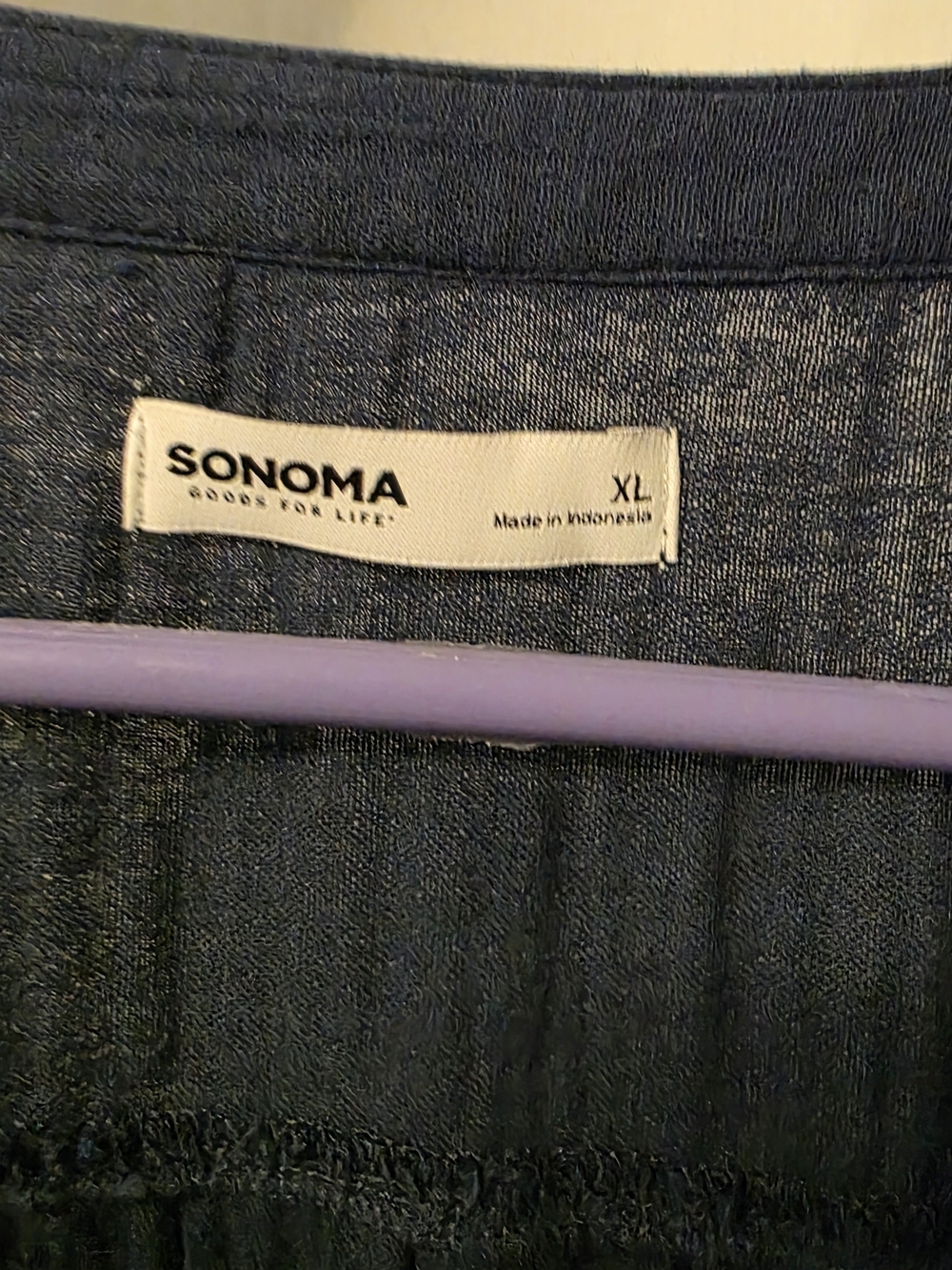 Sonoma Navy Button-Front Maxi Dress - Picture 3 of 4